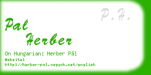 pal herber business card